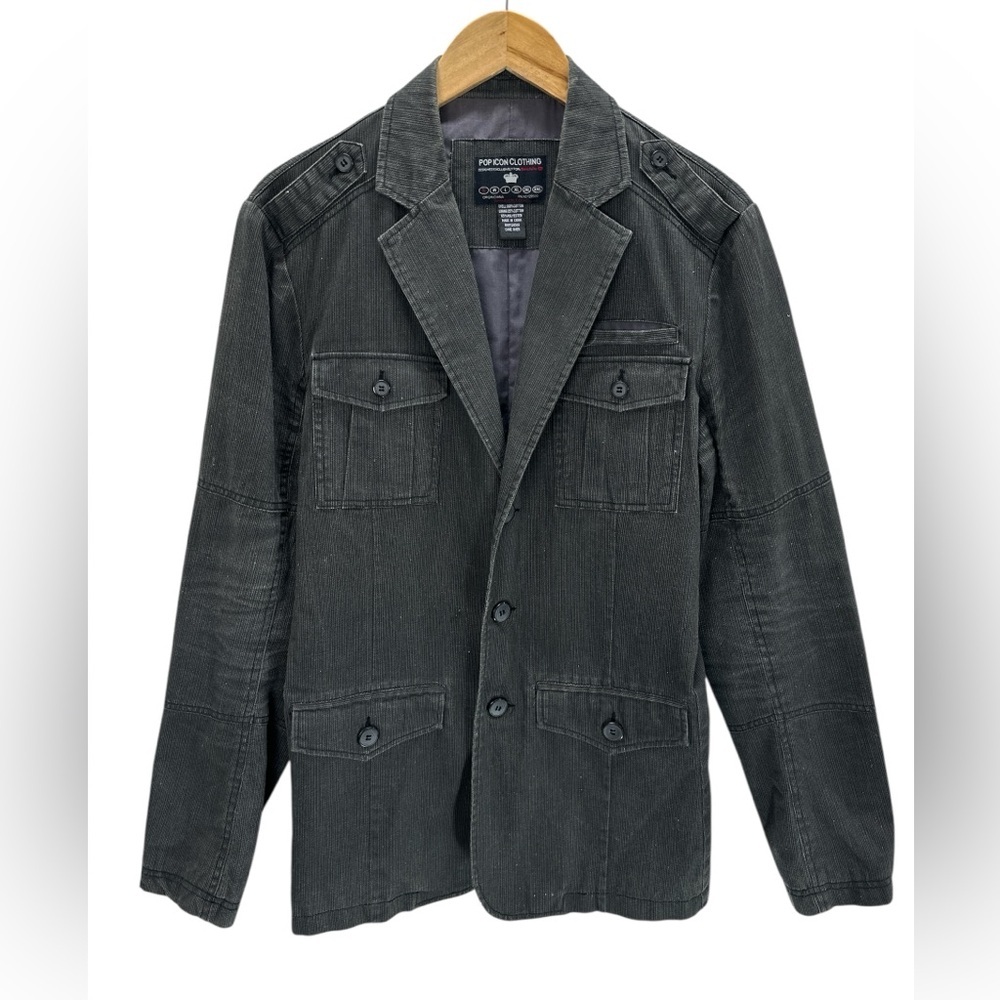 Pop Icon Clothing Buckle Cotton Twill Military Utility Field Jacket Casual S